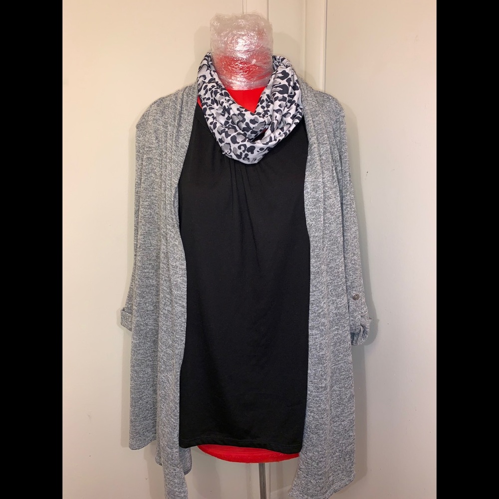 NWOT 3 Pc cardigan, tank, scarf set - White Stag